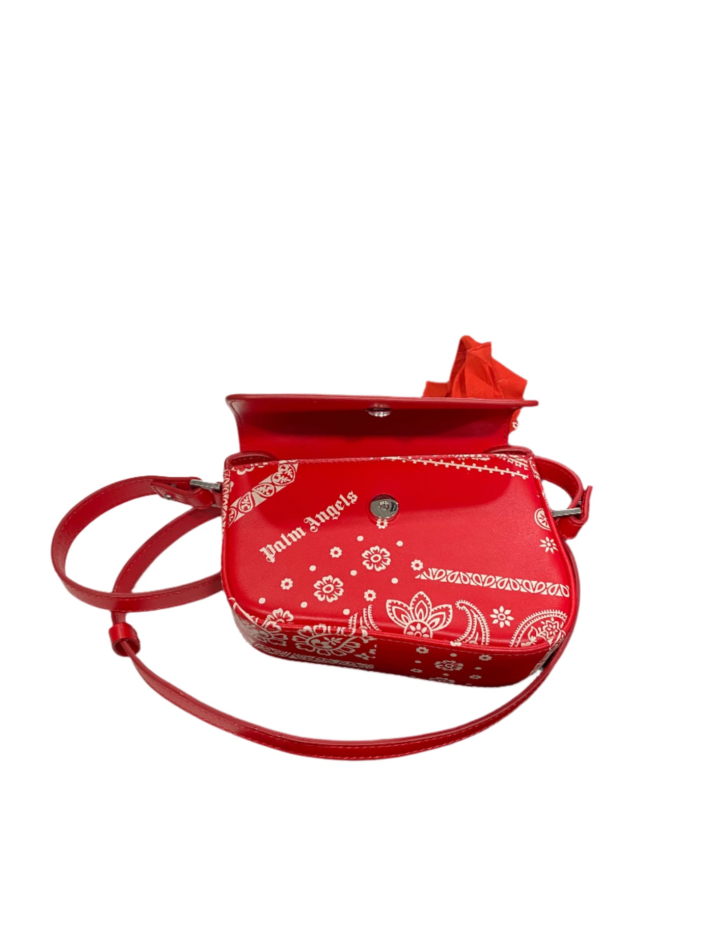 Palm Angels Mini Crash Tote Bag Red