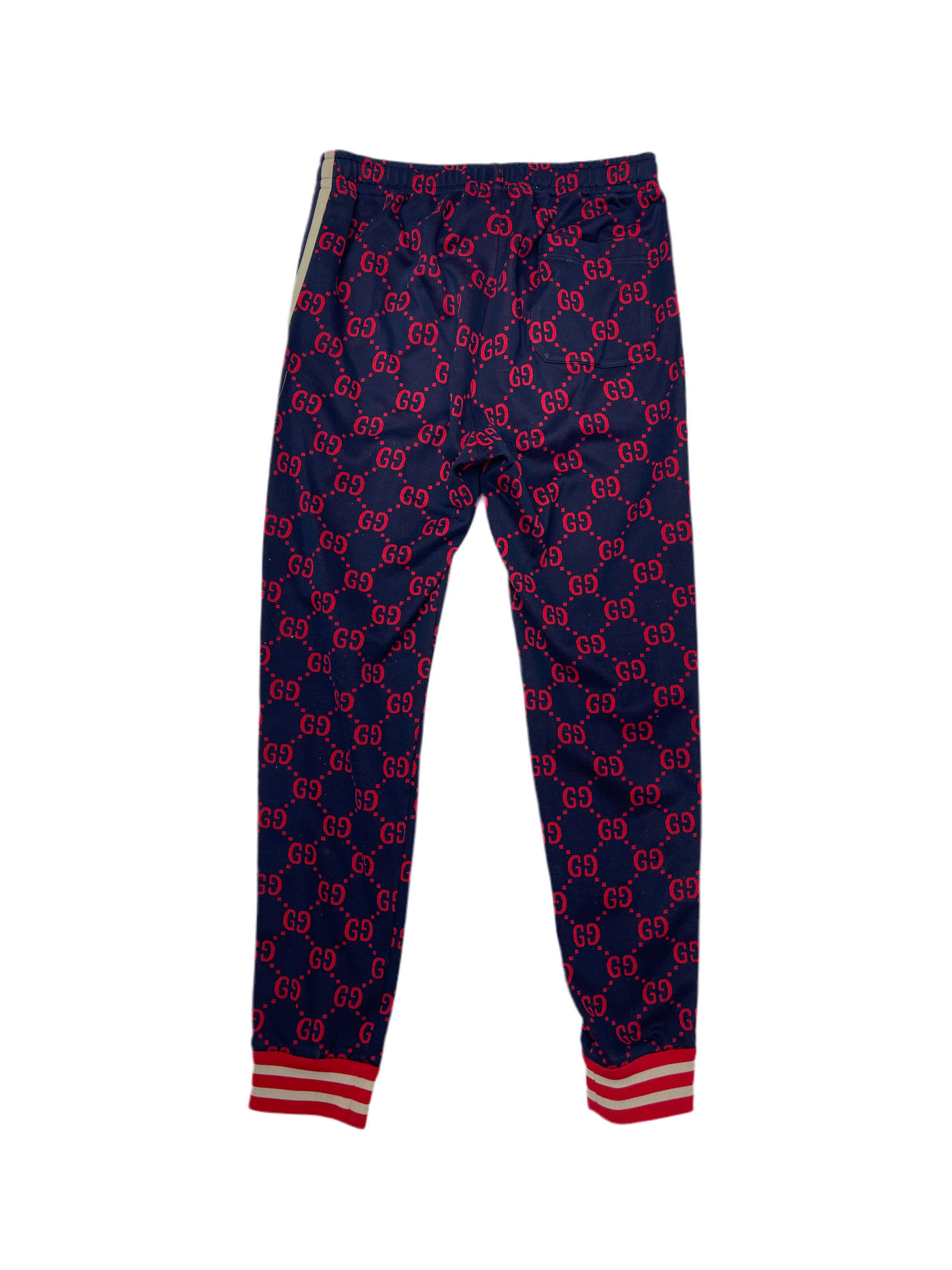 Gucci GG Jacquard Jogging Pants Navy Red