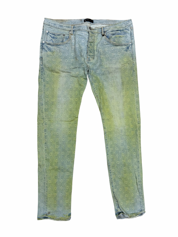 Purple Brand Monogram Low-Rise Slim Jeans