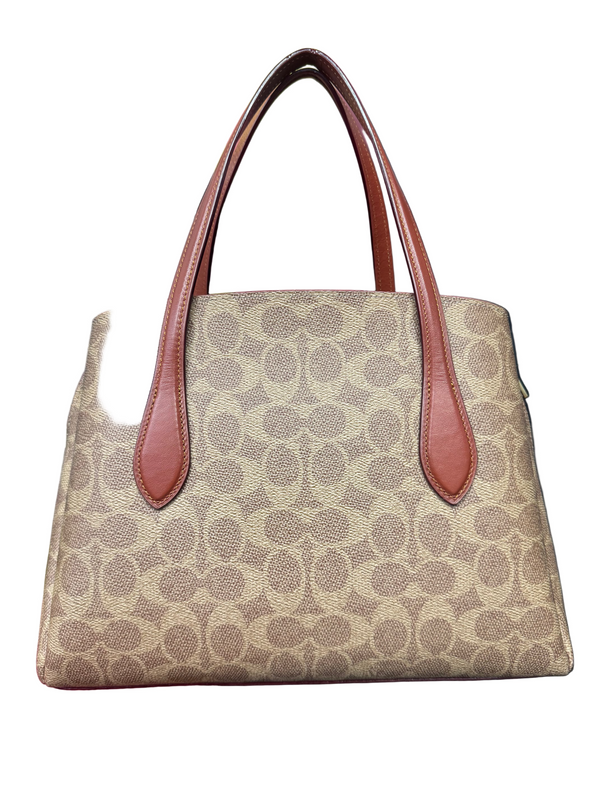 Coach Monogram Leather Brown Bag