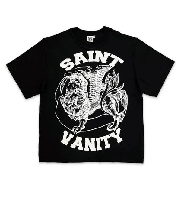 Saint Vanity Griffin T-Shirt Black White