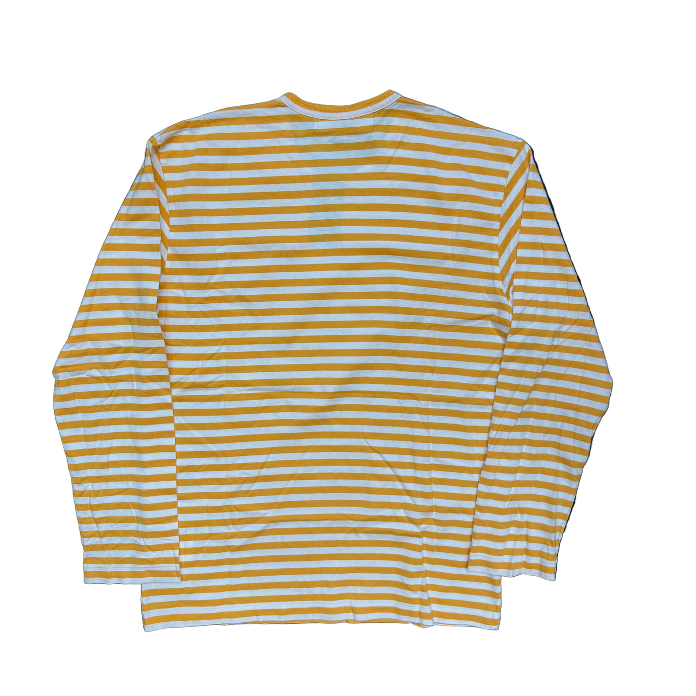 CDG PLAY Pastelle Striped L/S T-Shirt Yellow White
