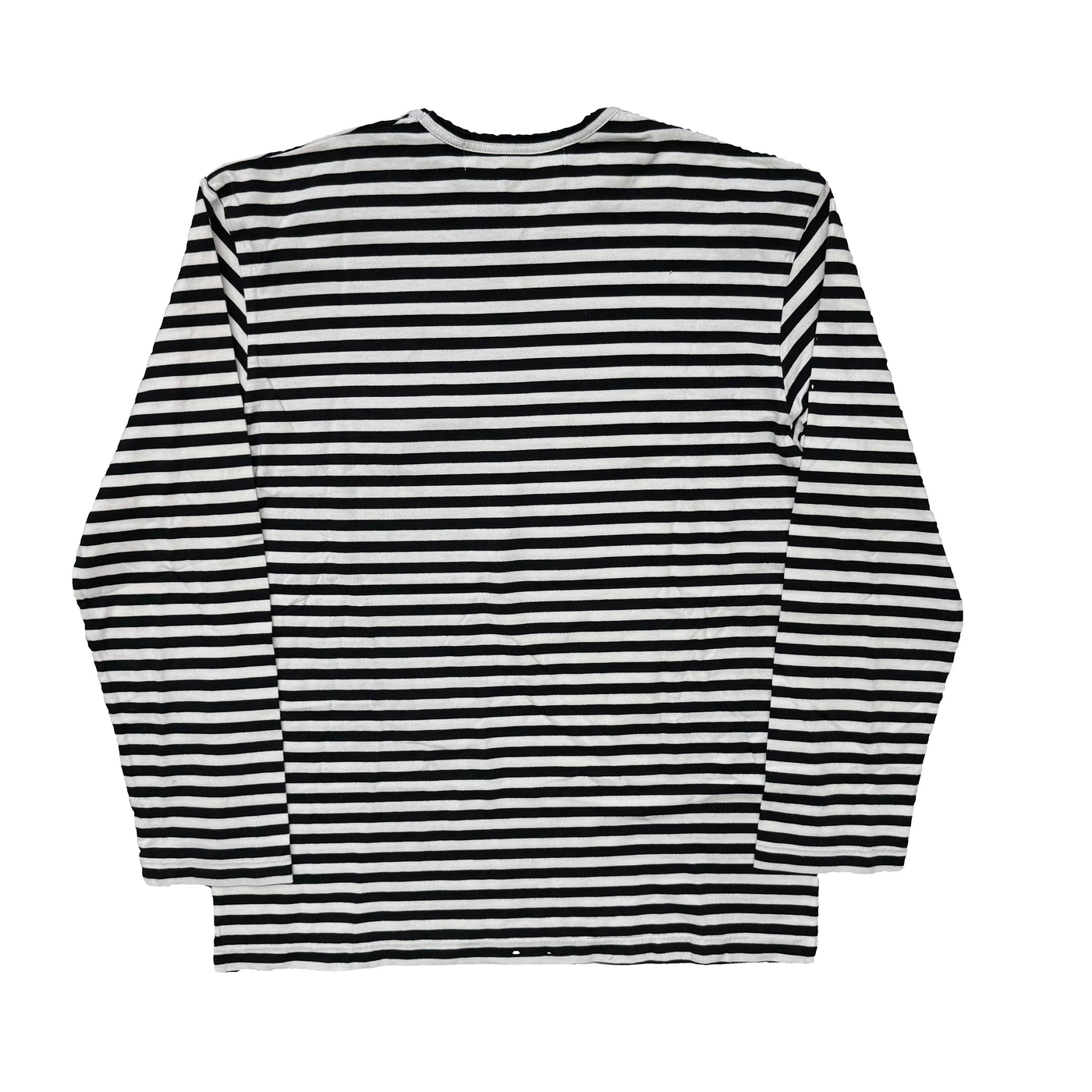 CDG PLAY Pastelle Striped L/S T-Shirt Black White