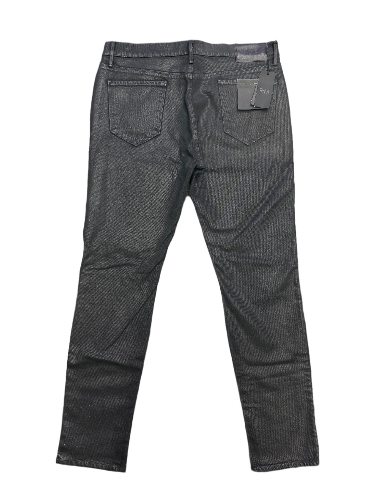 RTA Logo Embroidered Denim Jeans Black