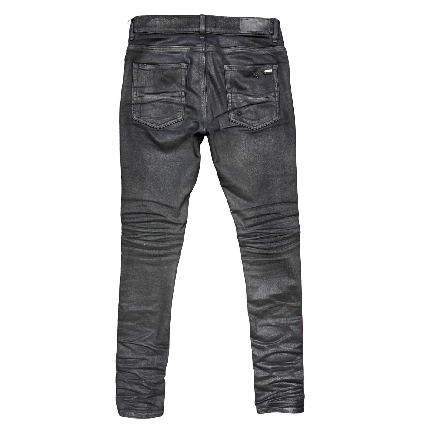 Amiri MX1 Waxed Skinny Jeans Black