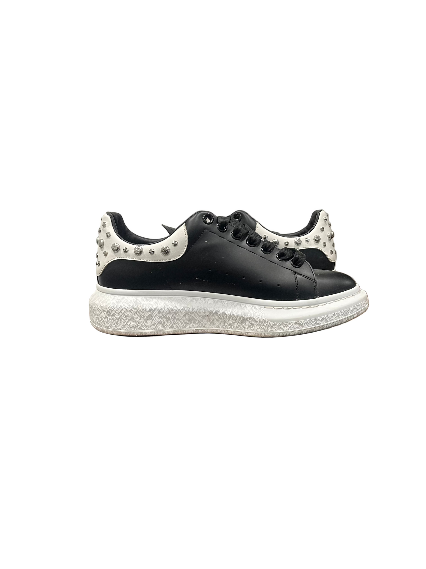 Alexander McQueen Studded Oversized Sneakers White Black