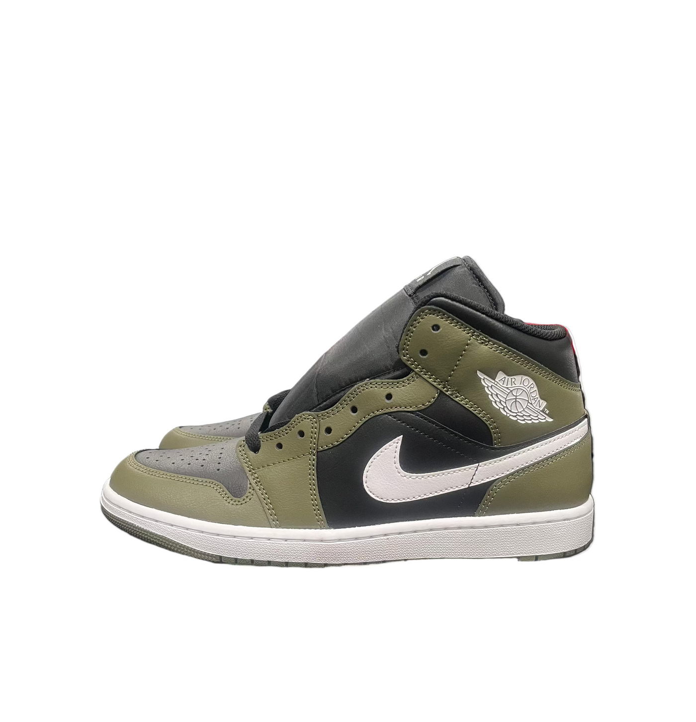 Nike Air Jordan 1 Mid Black Olive White