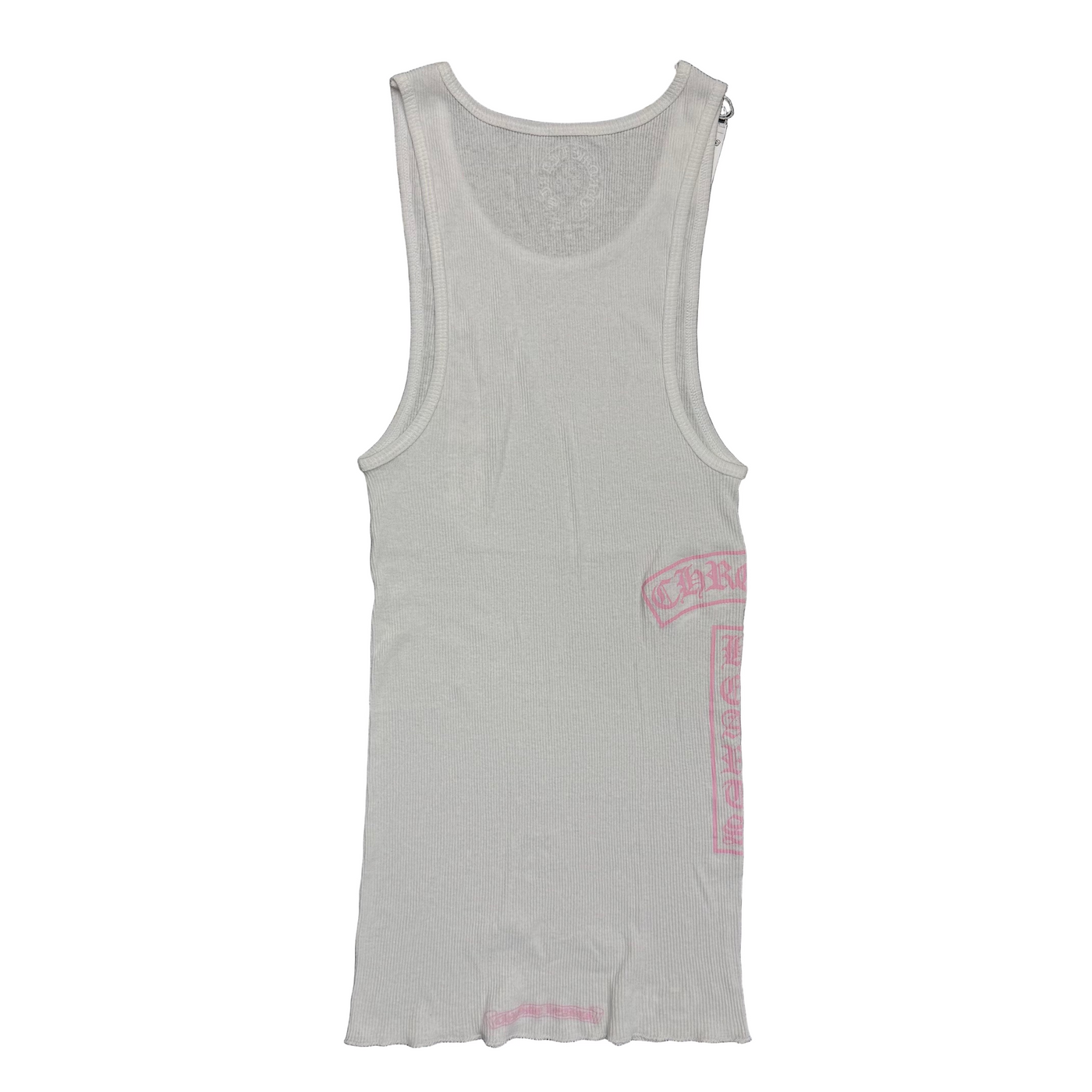 Chrome Hearts T Bar Rib Tank Top White Pink
