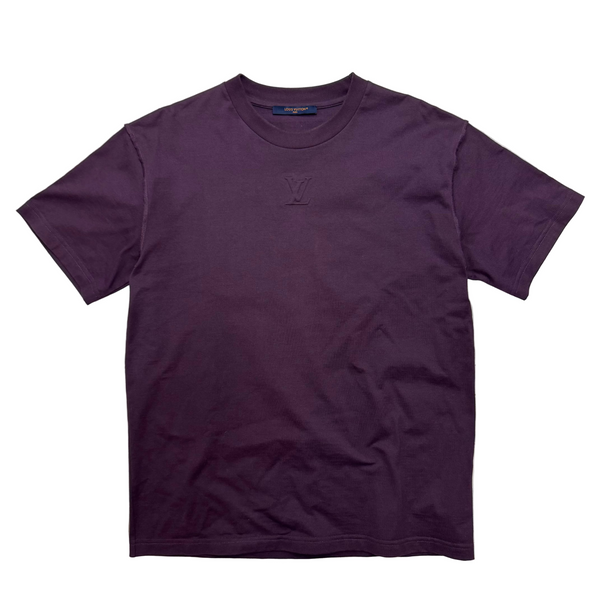 LV Embossed T-Shirt Burgundy
