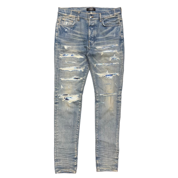 Amiri Tie Dye Bandana Thrasher Jeans Clay Indigo