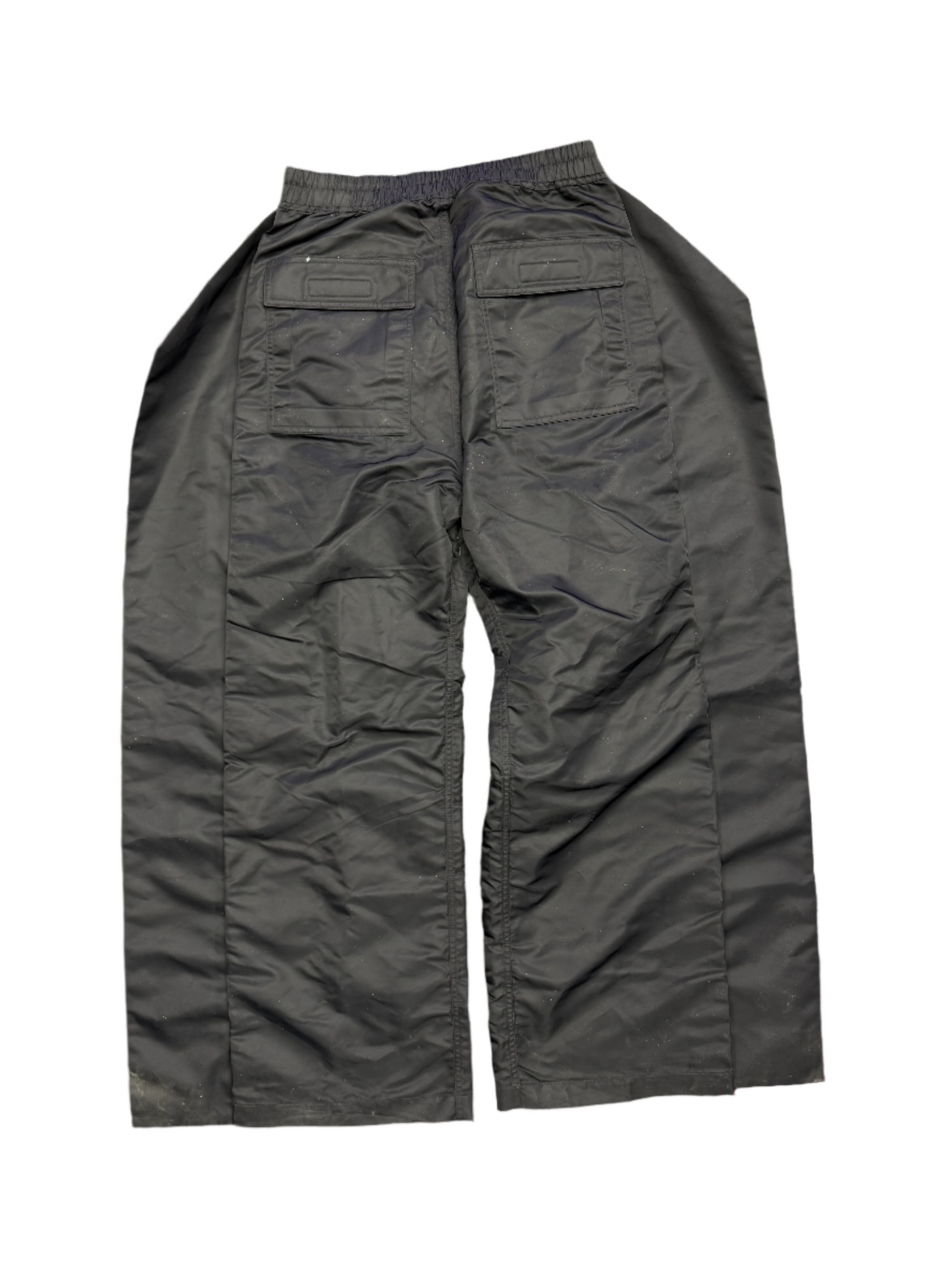 Rick Owens Silk Wide Leg Cargo Pants Black