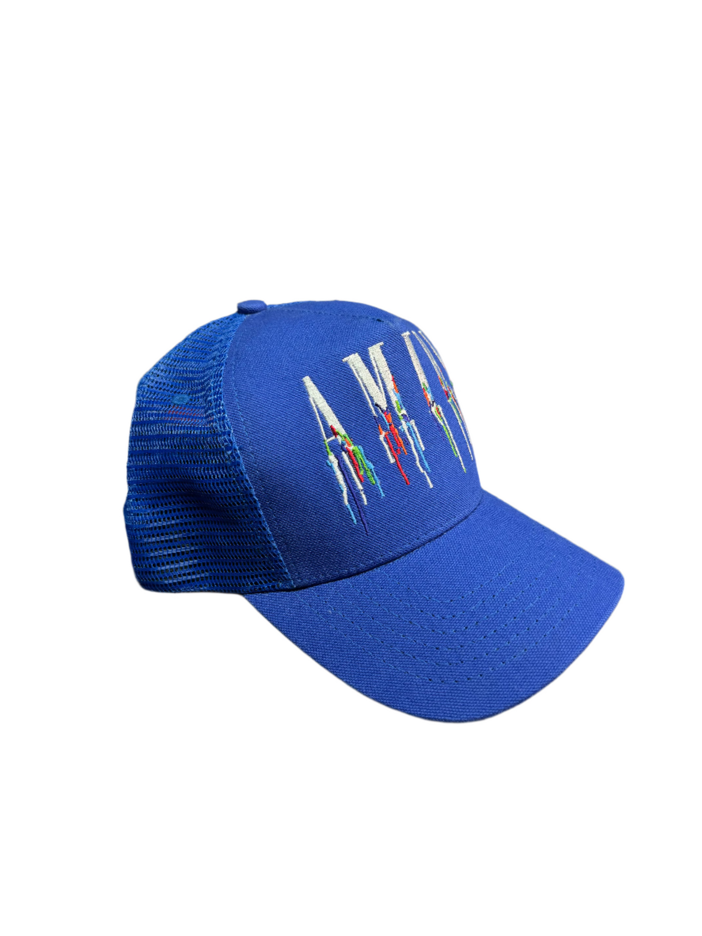 Amiri Paint Drip Core Logo Trucker Princess Blue