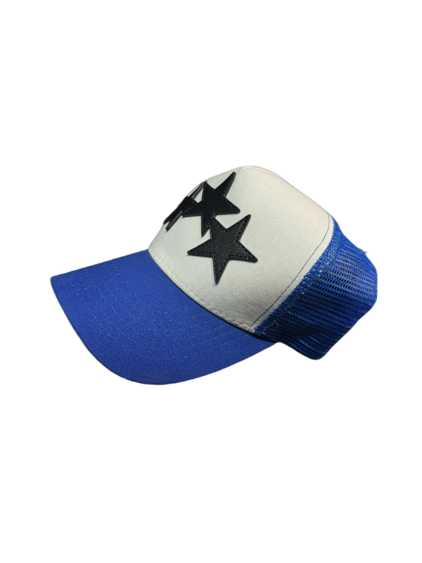 Amiri Three Star Trucker Hat Black Blue White