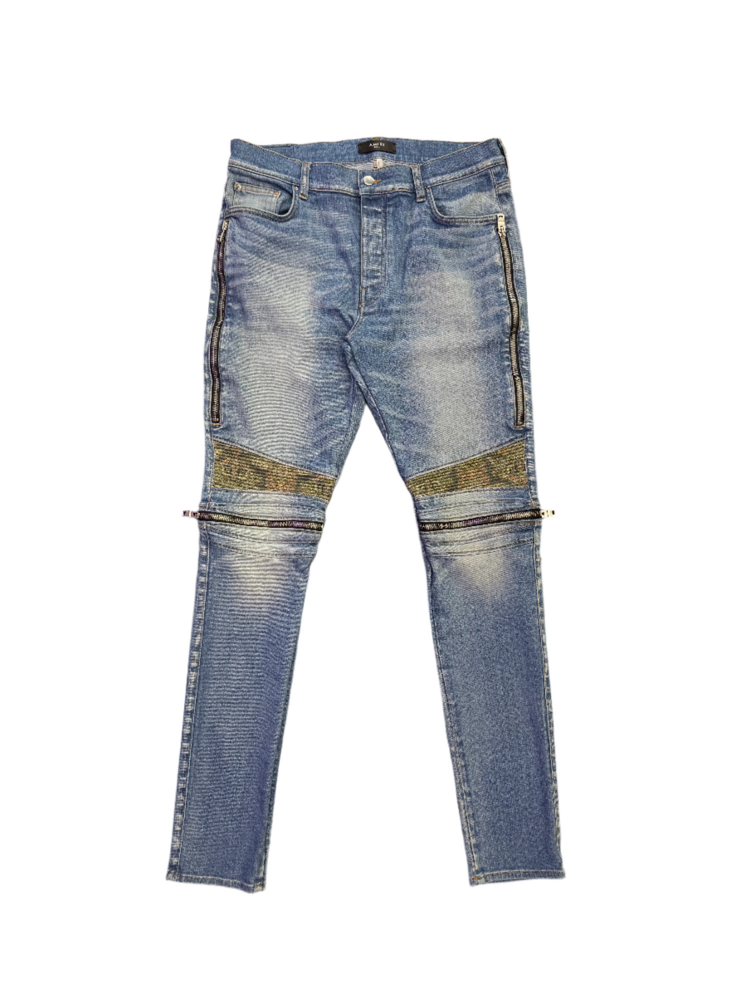 Amiri Paisley MX2 Skinny Jeans Indigo