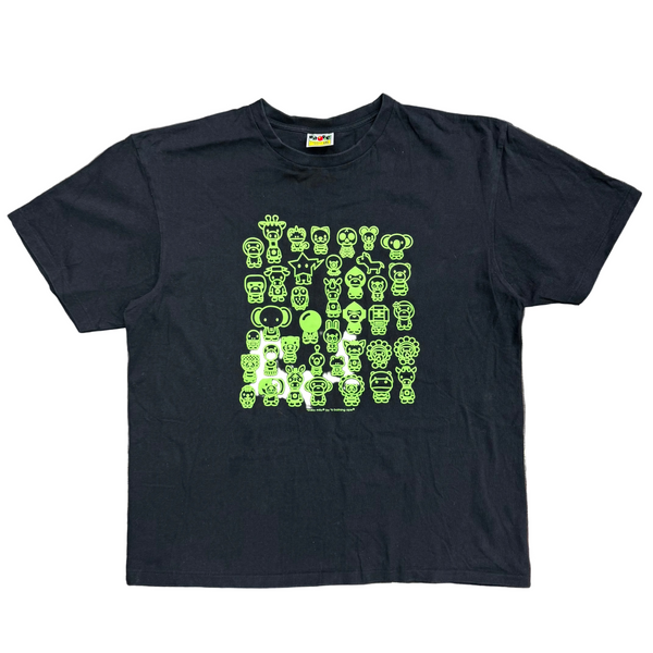 Bape ABC Camo A To Z Tee Black Green