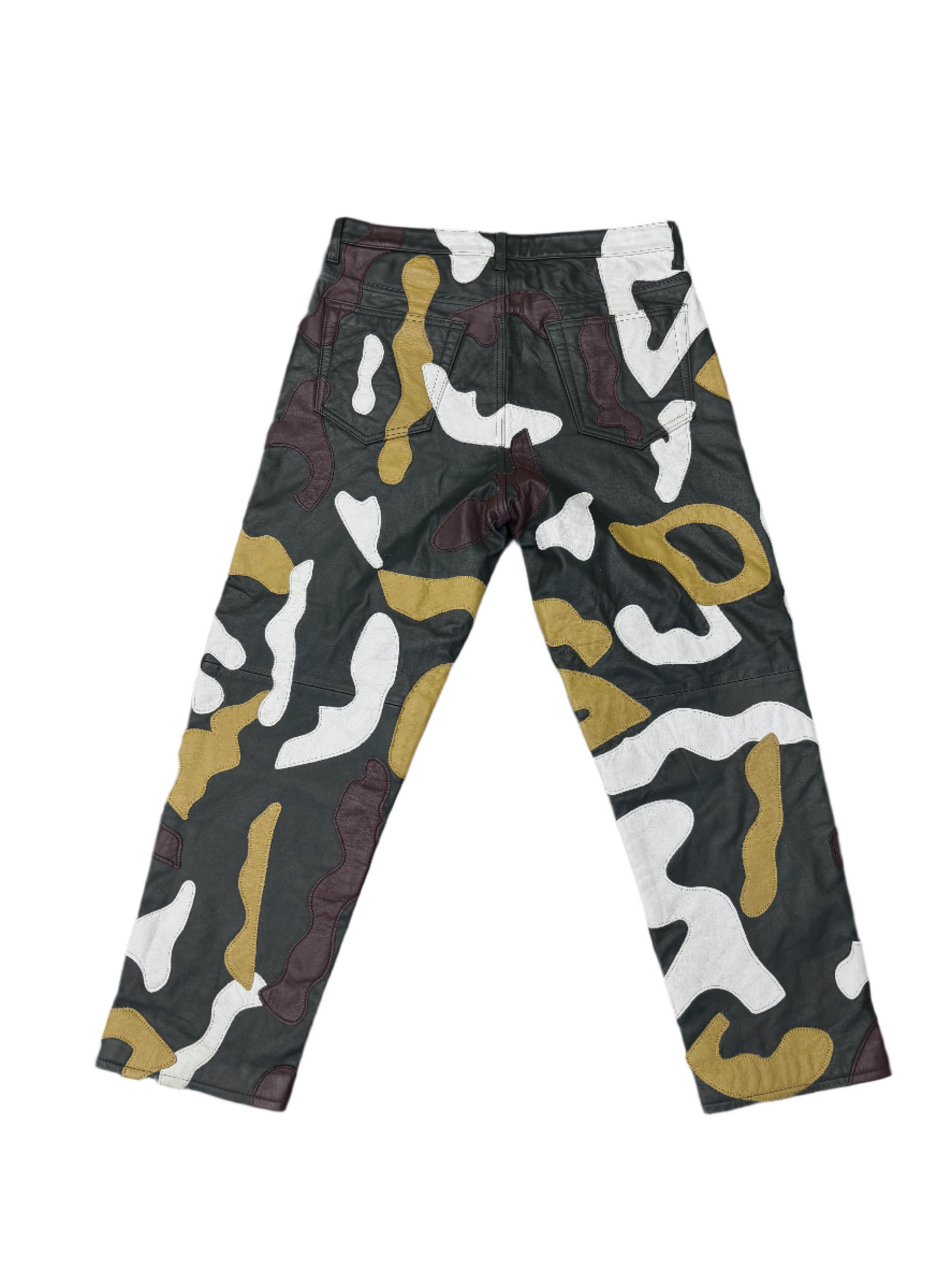 Supreme Camo Leather 5-Pocket Pant Green Camo