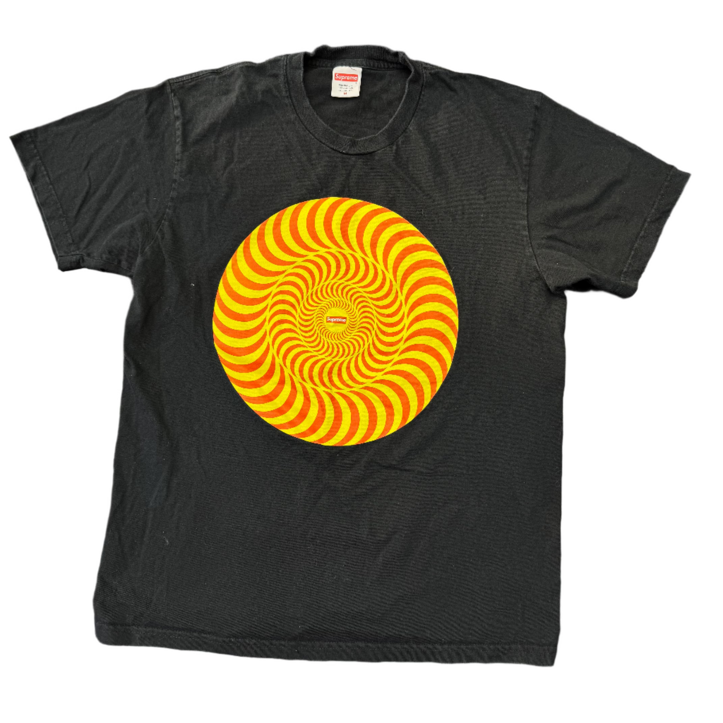 Supreme Spitfire Classic Swirl Faded Tee Black Vintage