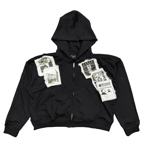 Fraternal Desires WATTBA Zip Up Hoodie Black