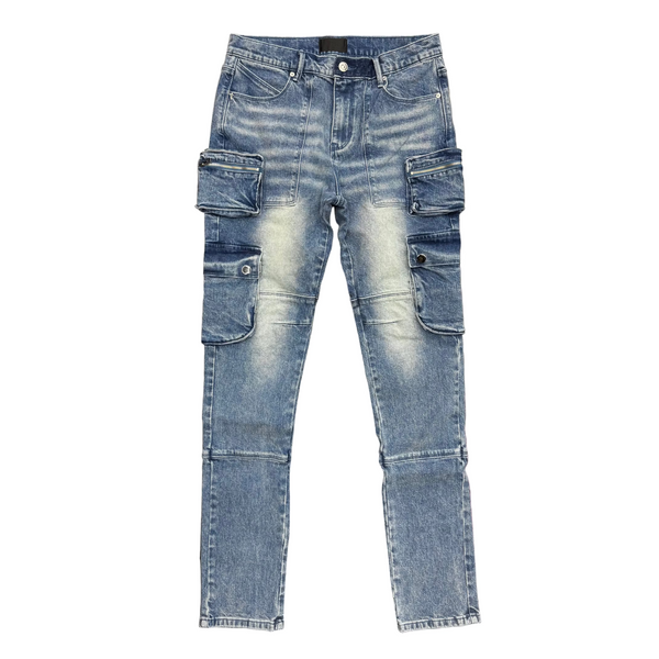 RTA Slate Cargo Jeans Blue