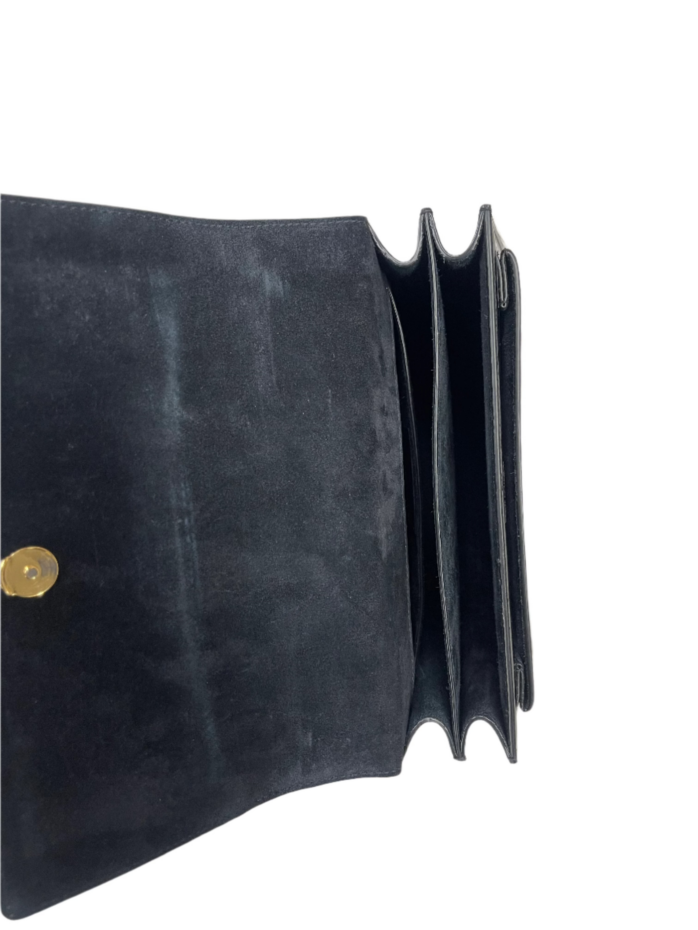YSL Sunset Chain Bag Patent Leather Black