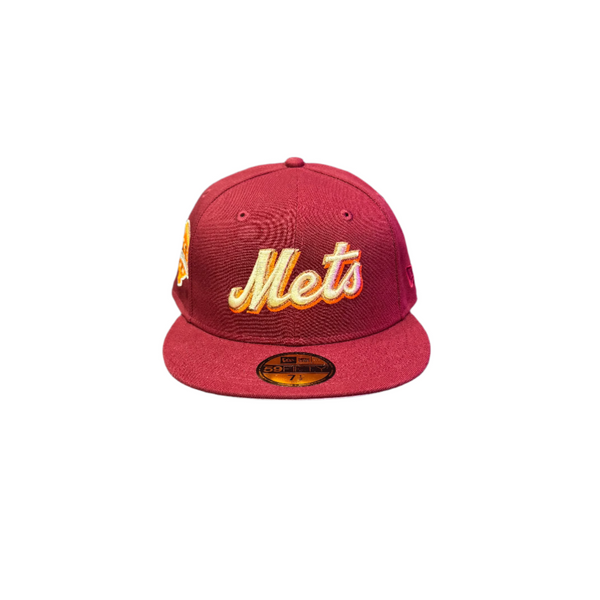 New Era Mets 59Fifty Fitted Hat Maroon Cardinal