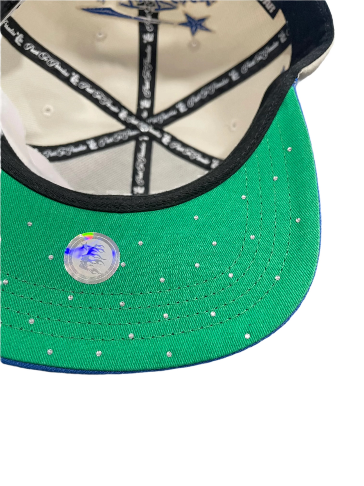 Hellstar Snapback Studded Path To Paradise Cream Blue