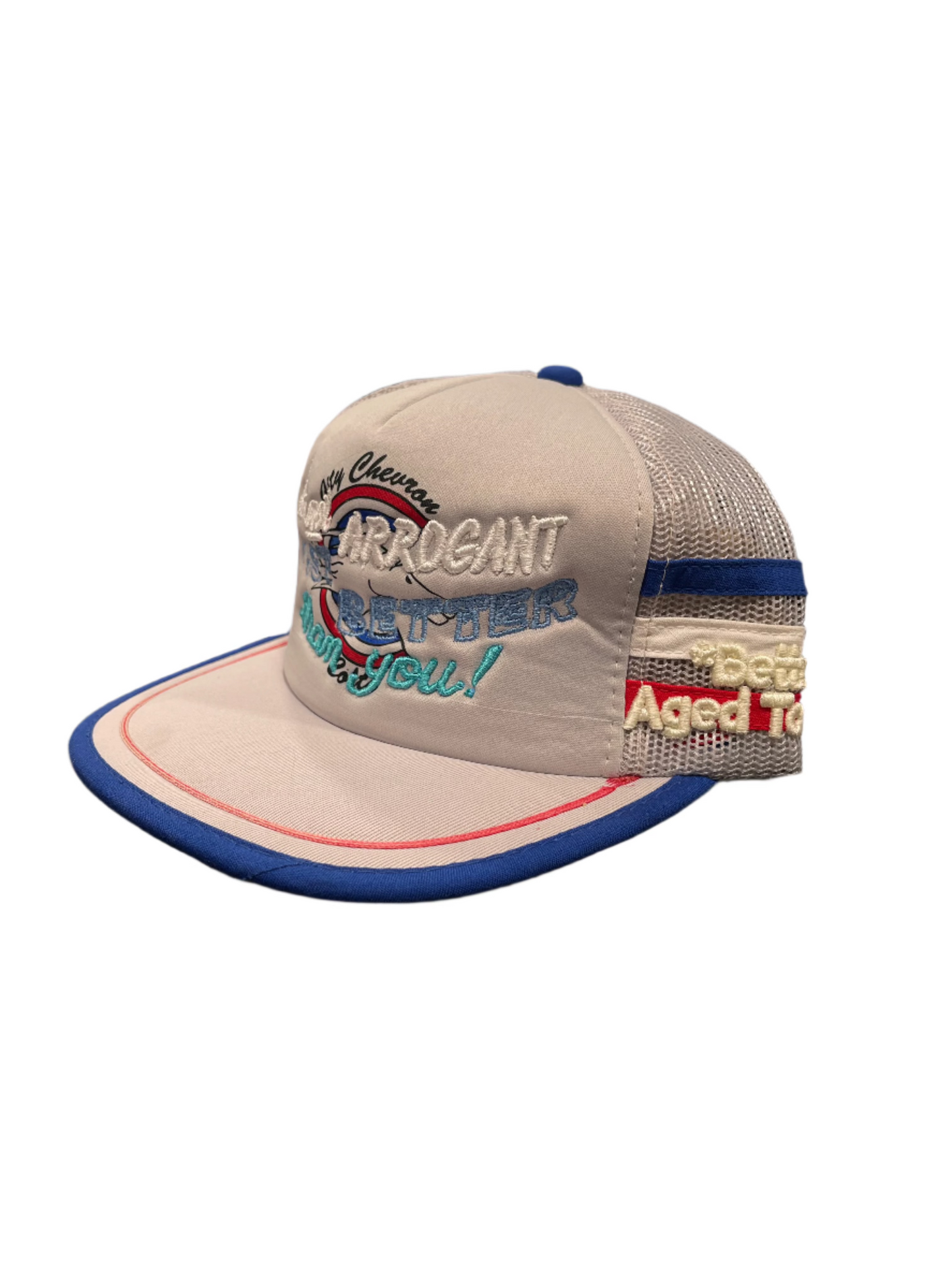 Better With Age Not Arrogant Snapback Grey Blue