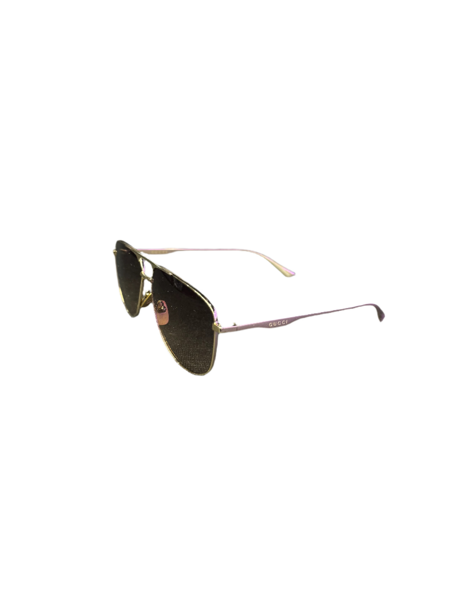 Gucci GG0336S Aviator Sunglasses Gold Brown