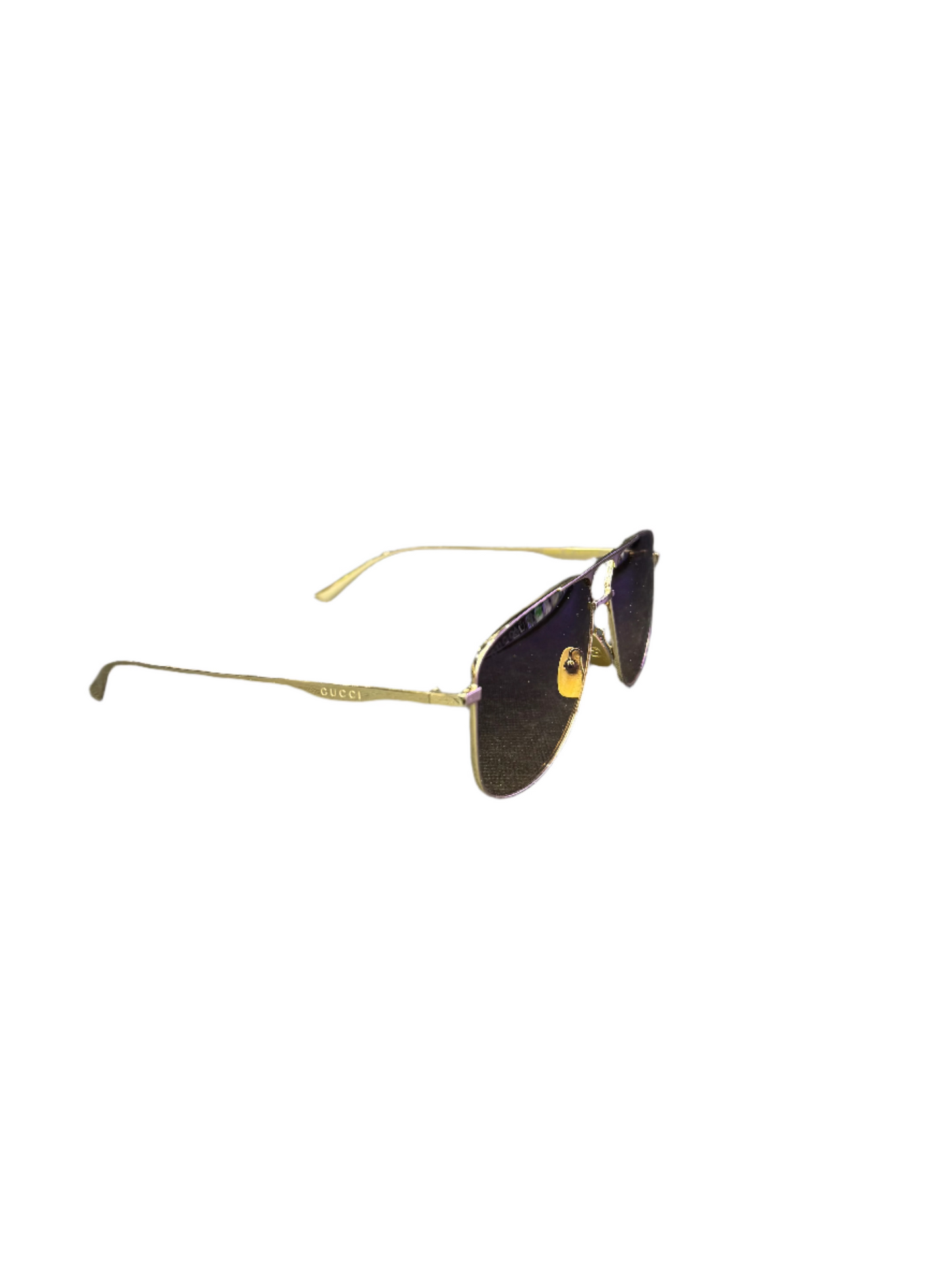 Gucci GG0336S Aviator Sunglasses Gold Brown