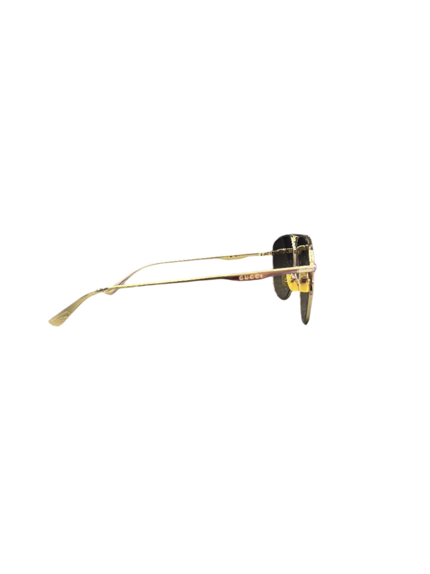 Gucci GG0336S Aviator Sunglasses Gold Brown