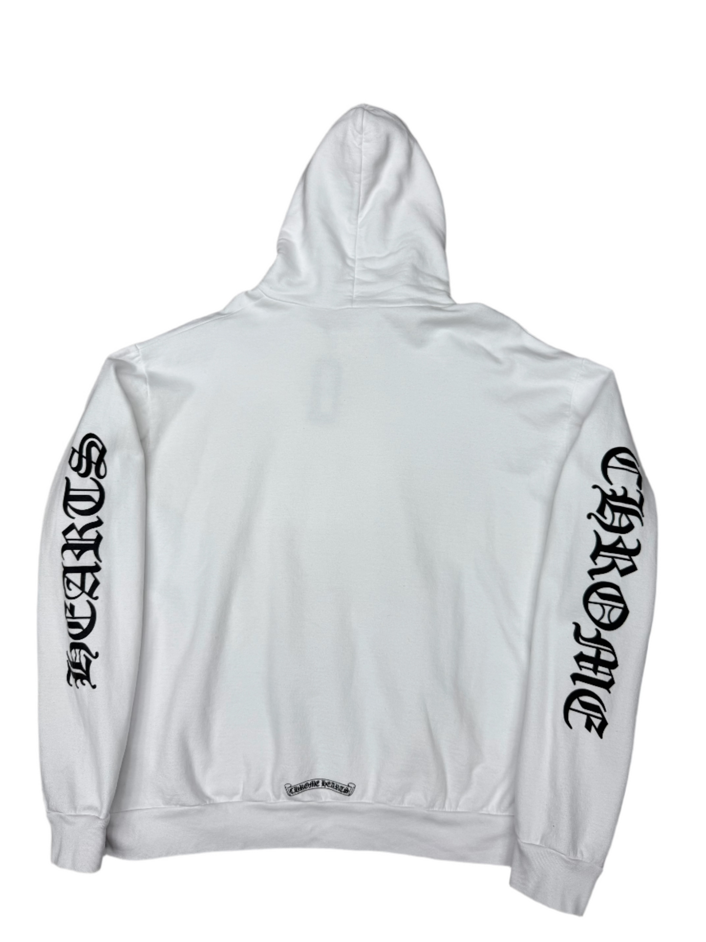 Chrome Hearts Vertical Logo Hoodie White