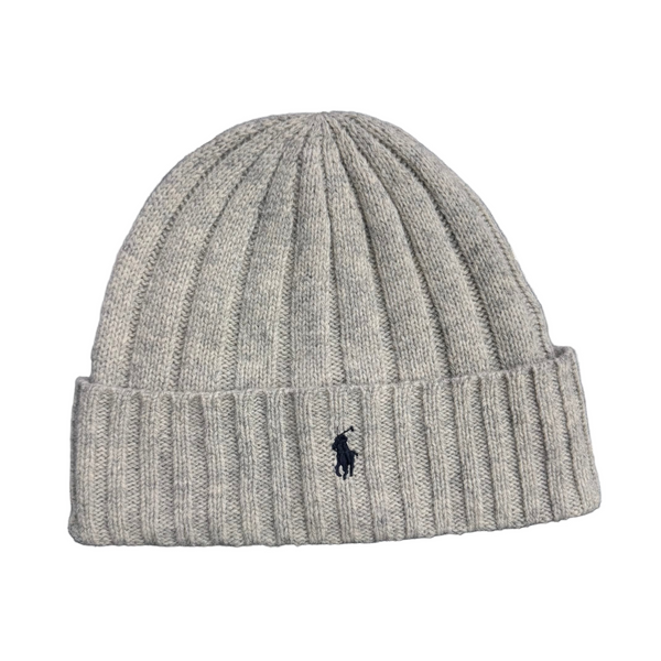 Polo Ralph Lauren Ribbed Cuff Knit Beanie Gray