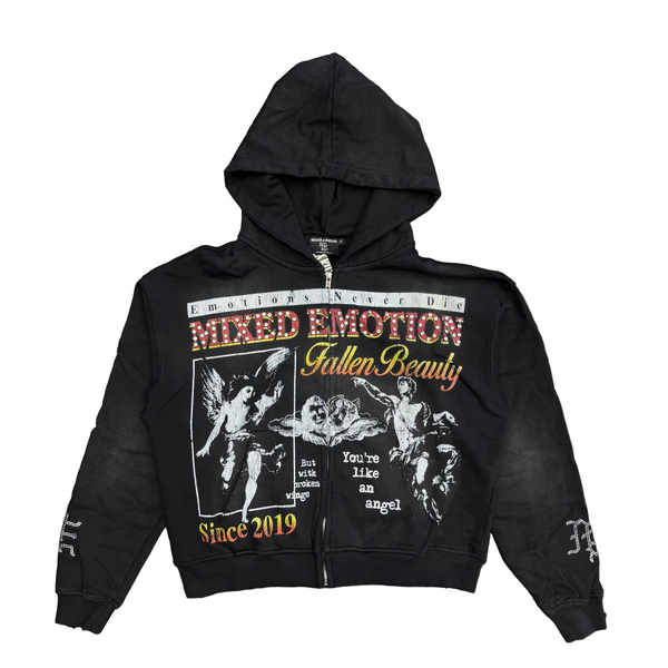Mixed Emotions Broken Wings Hoodie Black