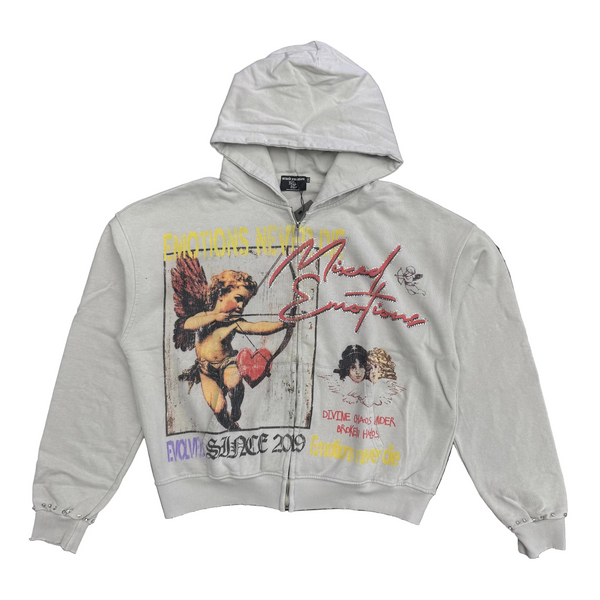 Mixed Emotions Broken Halo Hoodie Grey