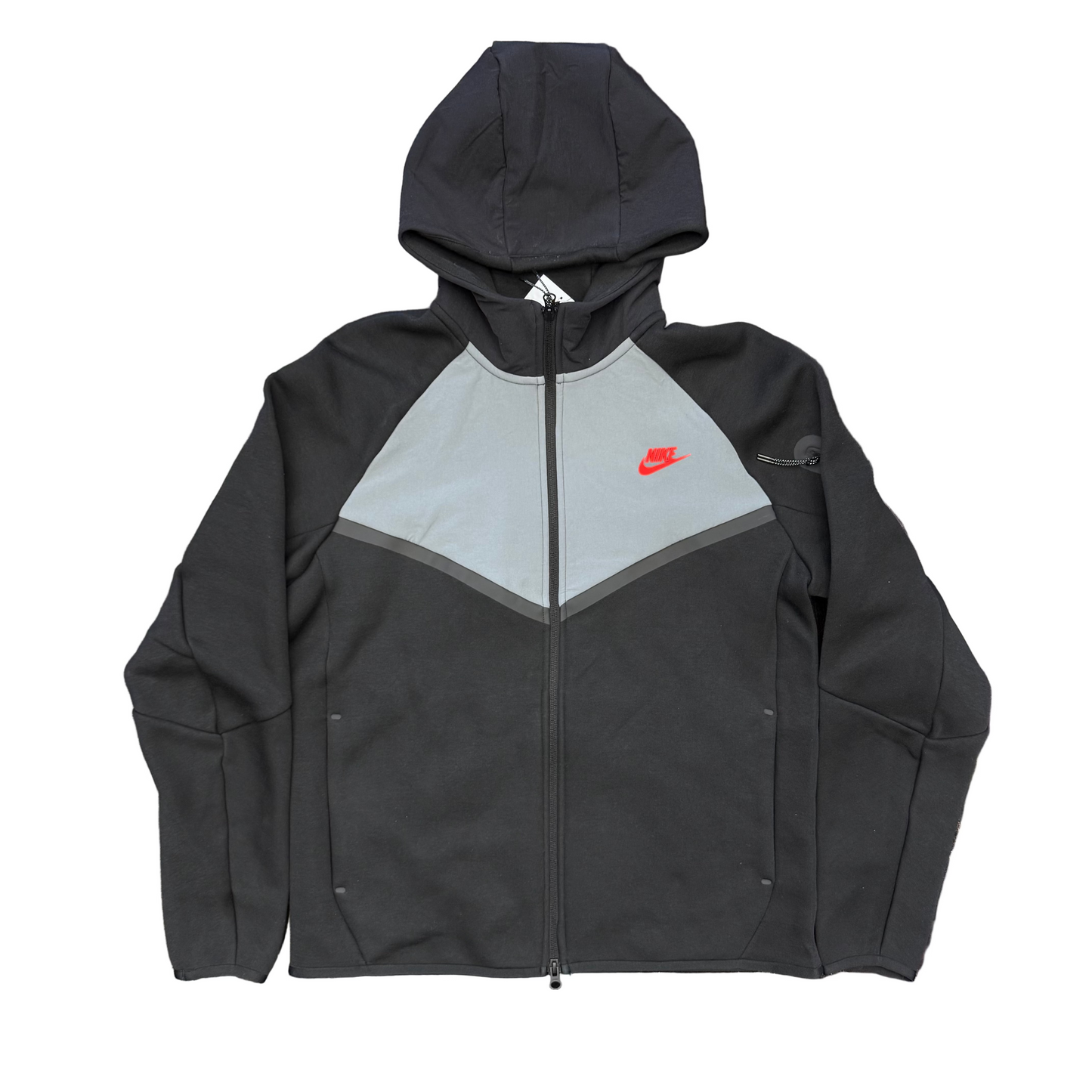 Nike Tech Fleece Windrunner Zip-Up Jacket Black Bright Crimson