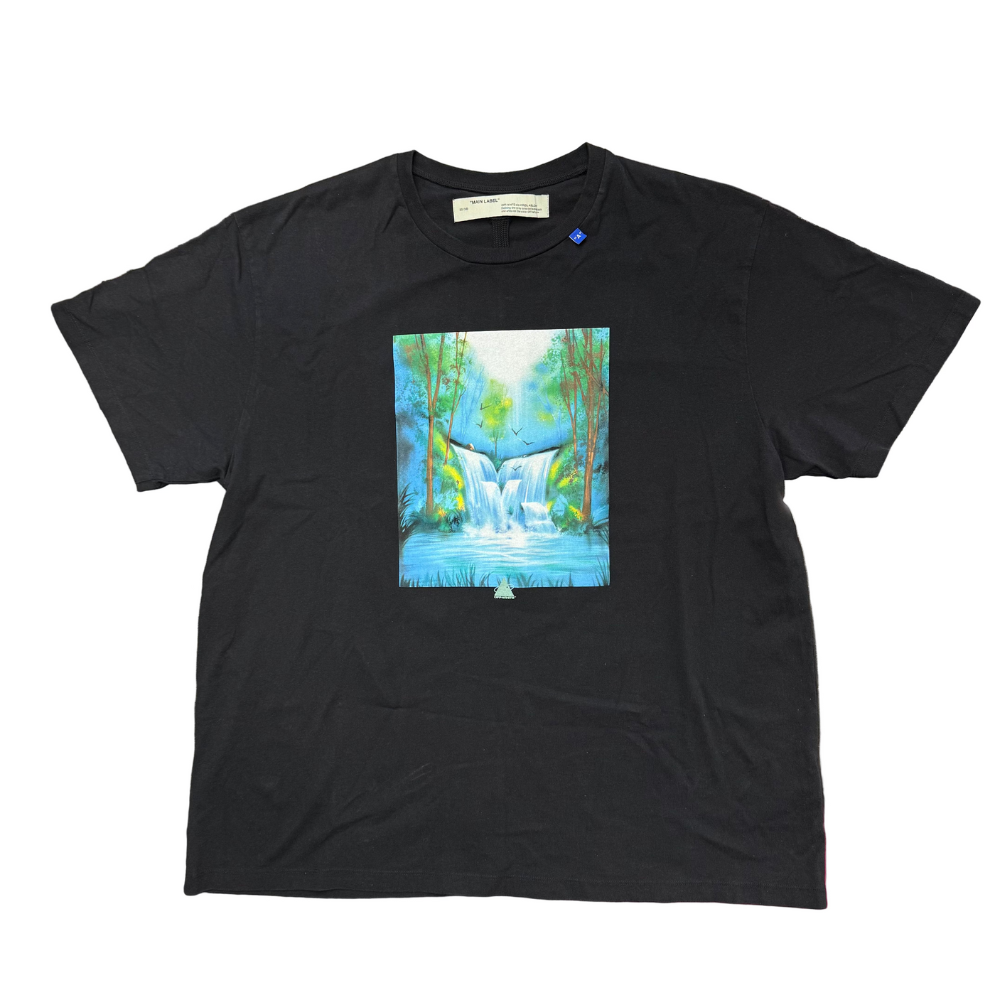 Off-White Waterfall Short Sleeve Over Tee Black