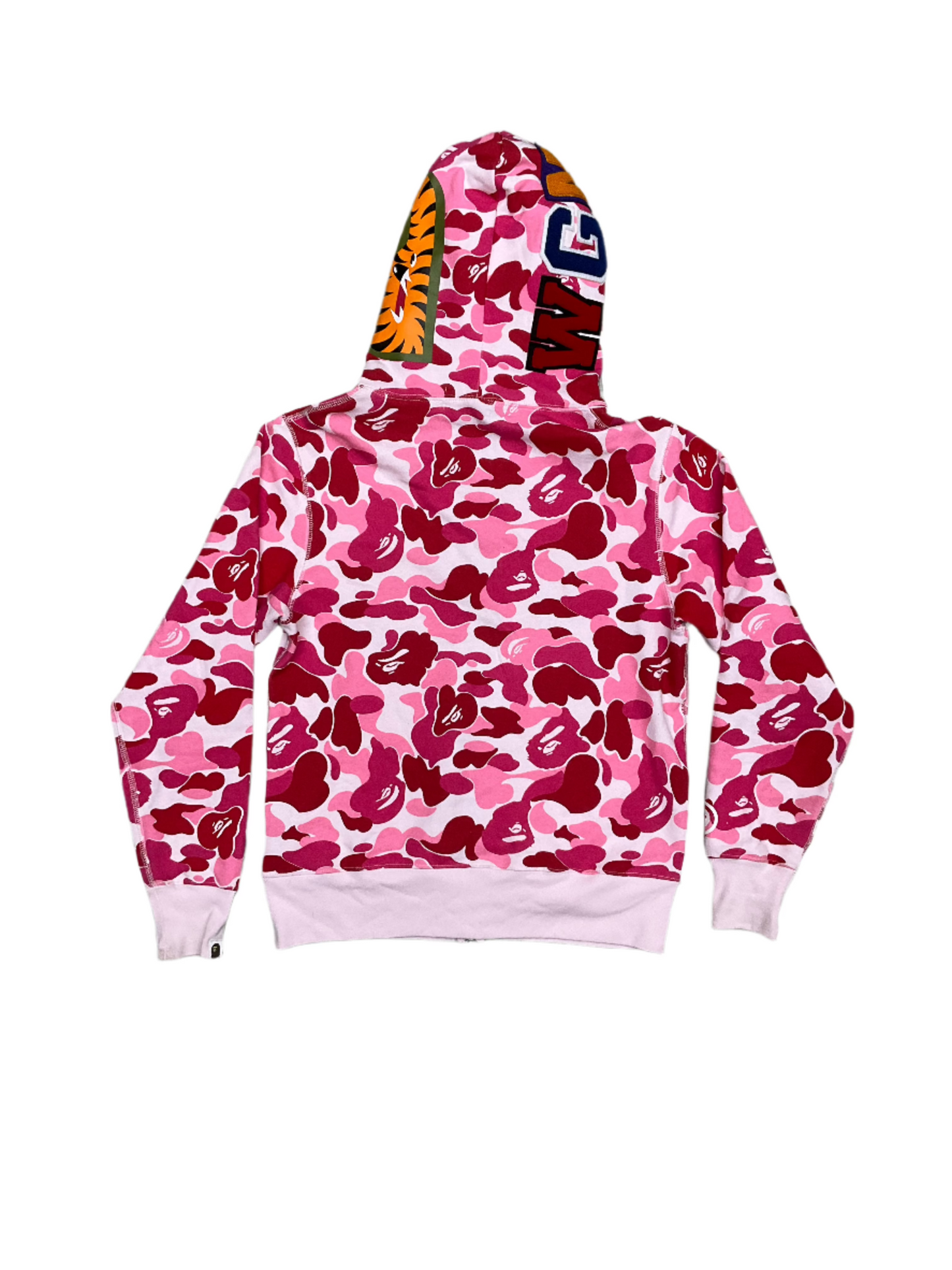 Bape ABC Pink Camo Shark Zip Up Hoodie