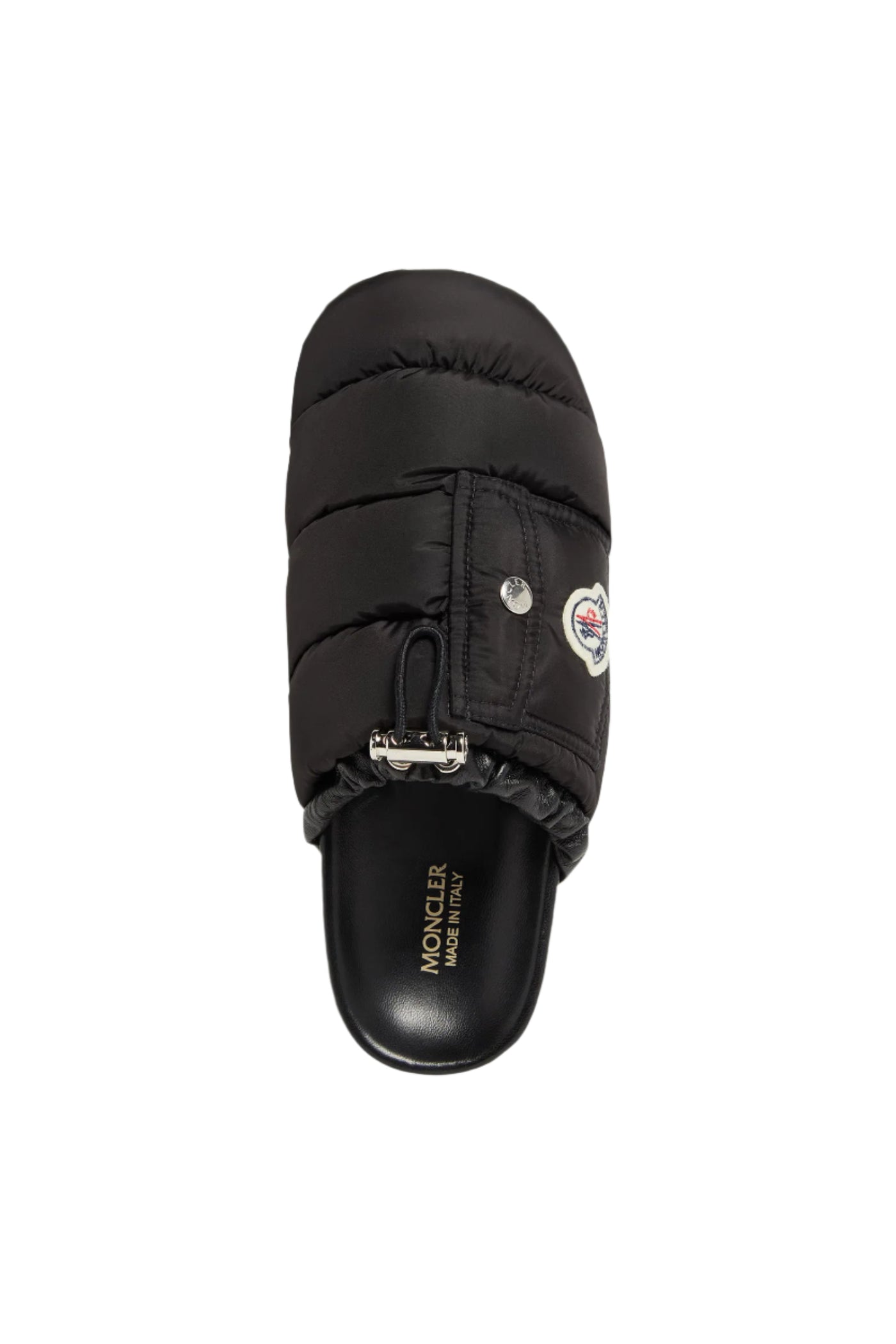 Moncler Pocket Padded Leather Mules Black