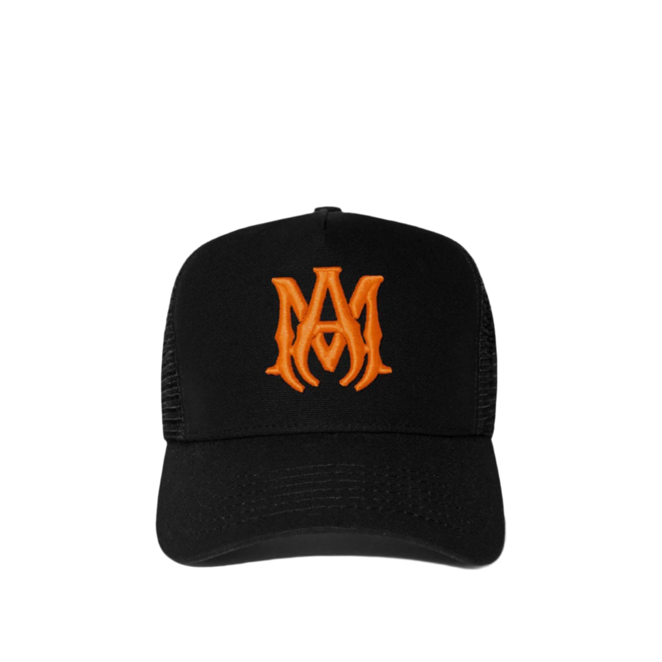 Amiri Logo Trucker Hat Black Orange