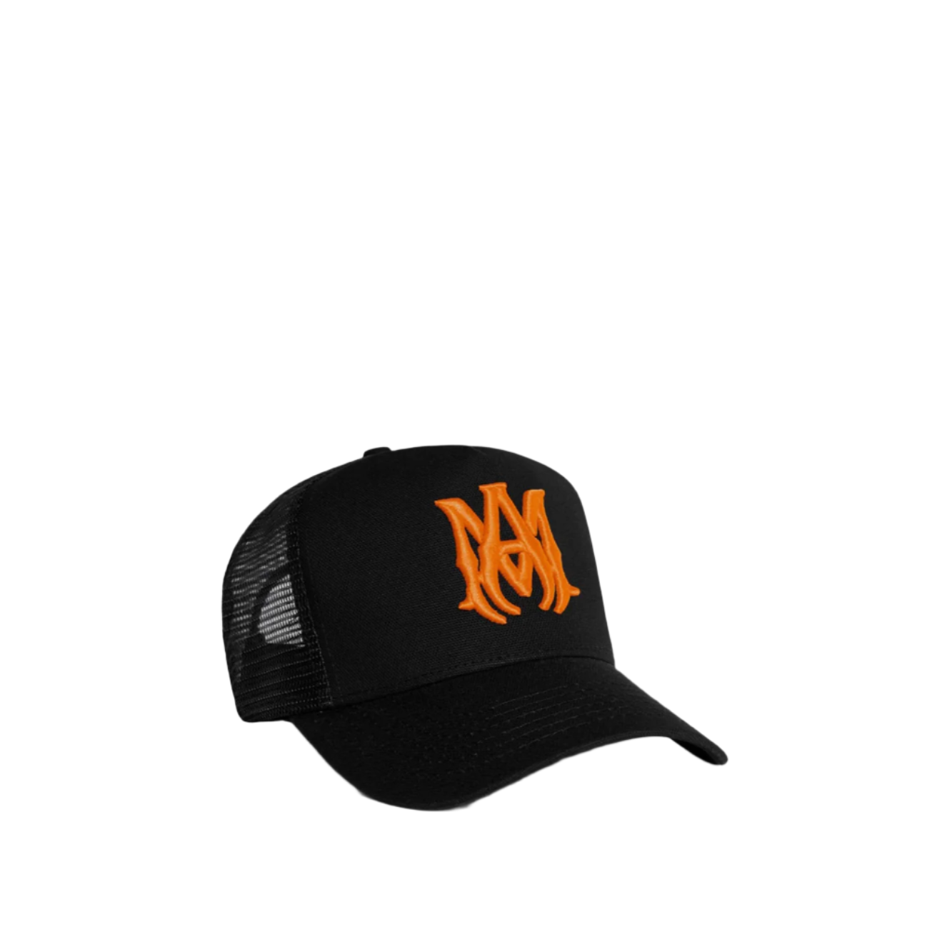 Amiri Logo Trucker Hat Black Orange