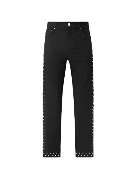 Amiri Star Crystal Slim Jeans Black
