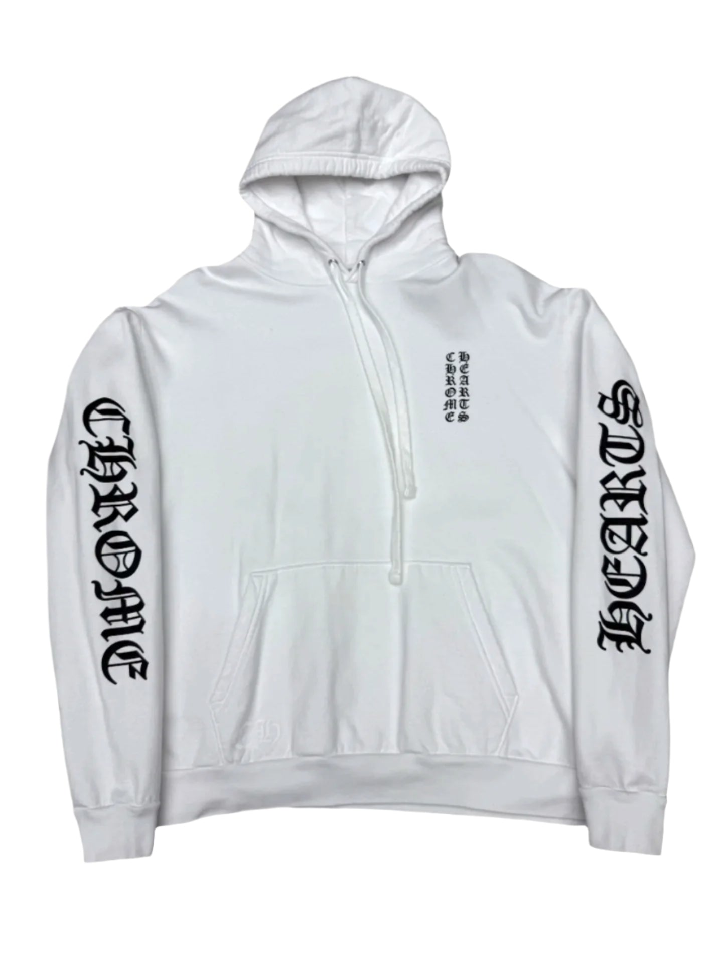Chrome Hearts Vertical Logo Hoodie White