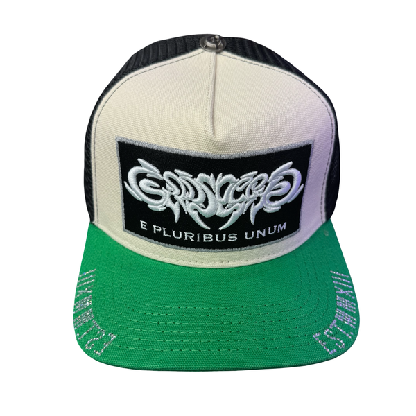 Godspeed E Pluribus Trucker Hat White & Green