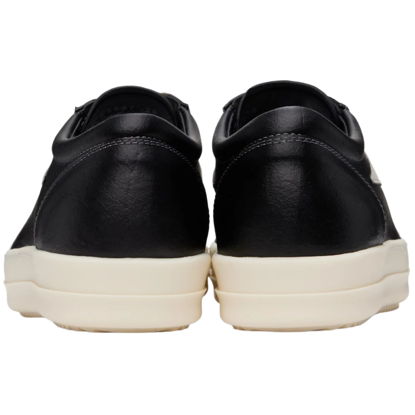 Rick Owens Hollywood Vintage Low Leather Sneakers Black / Milk