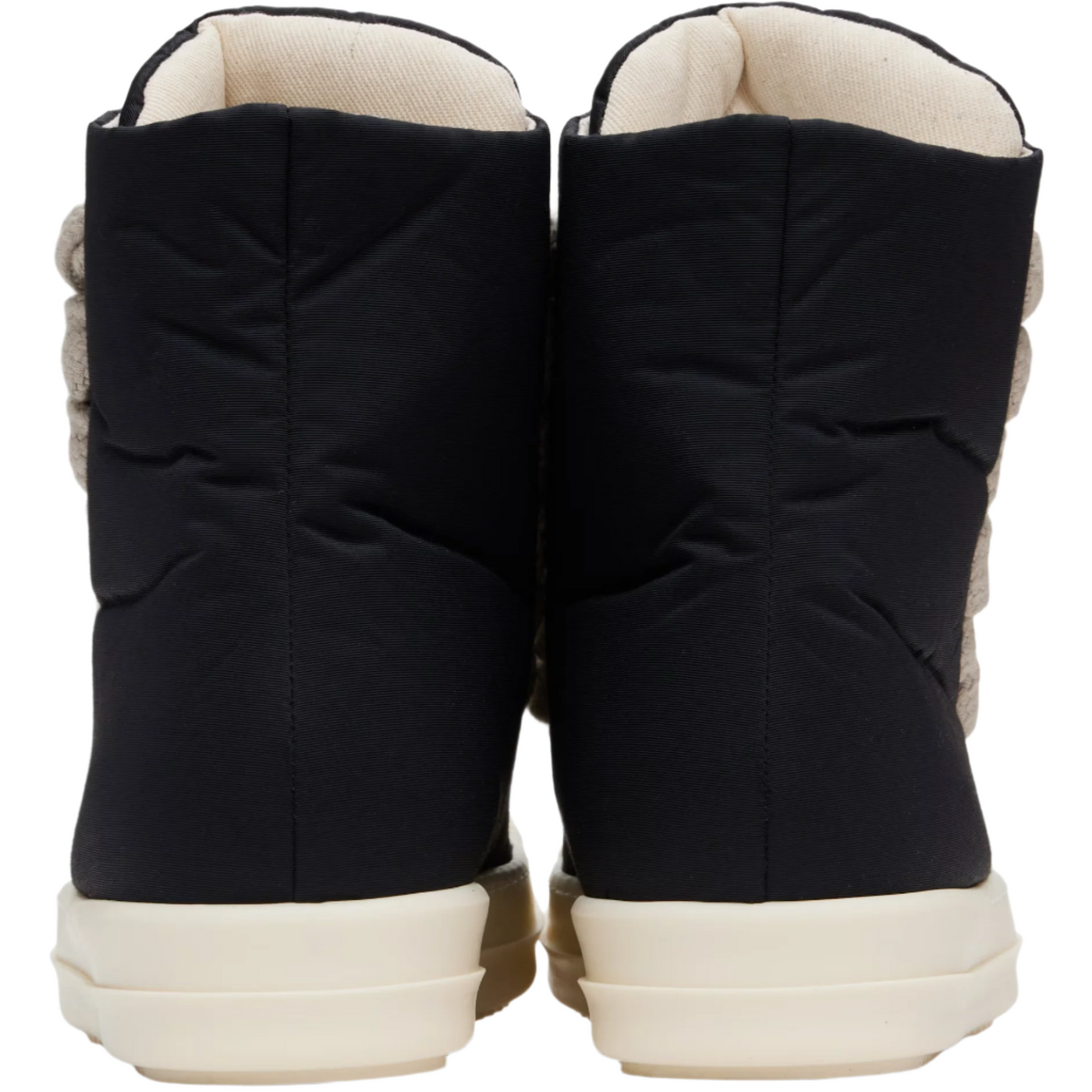 Rick Owens DRKSHDW High Black Nylon Hollywood Jumbo Lace Puffer Sneaks