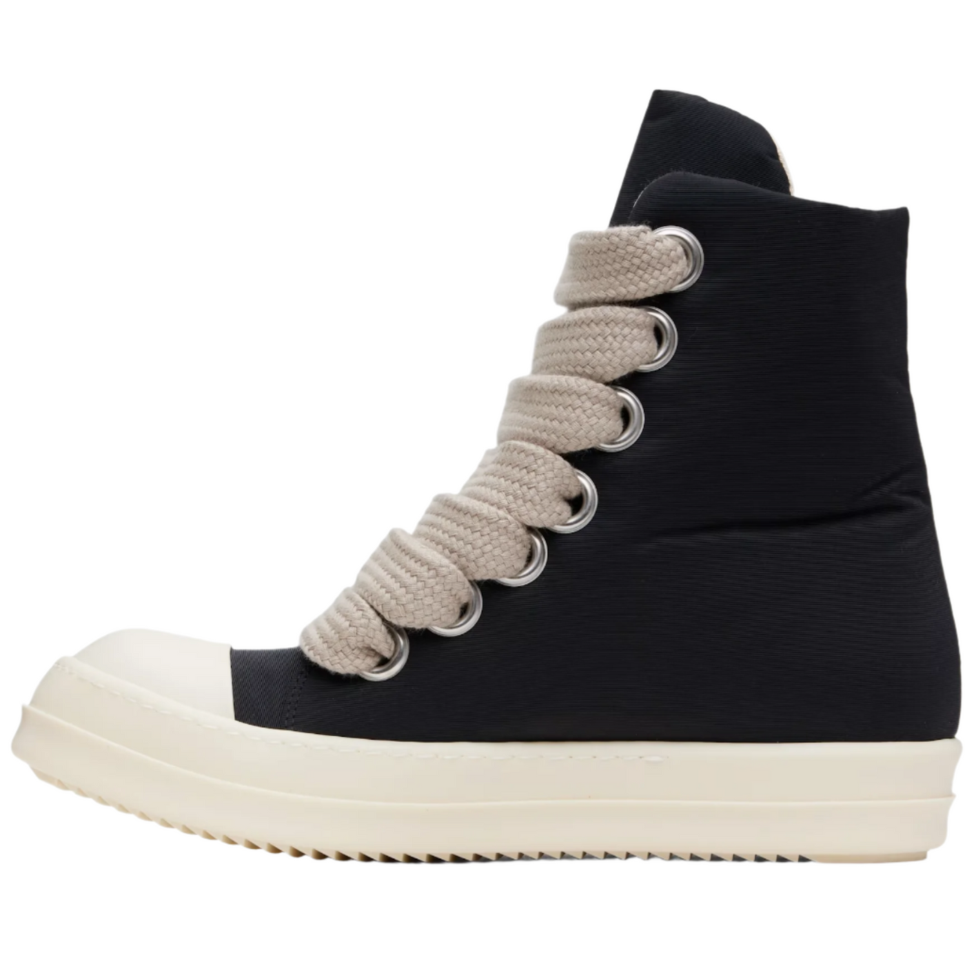 Rick Owens DRKSHDW High Black Nylon Hollywood Jumbo Lace Puffer Sneaks
