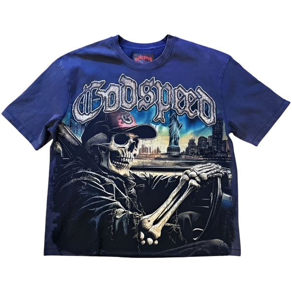 Godspeed Sightseeing T-Shirt Navy Wash