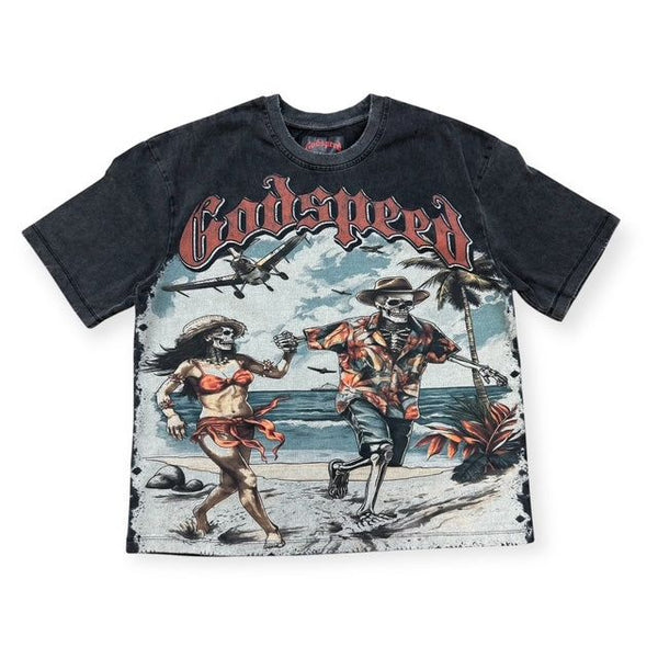 Godspeed Chasing Aloha T-shirt Black Wash