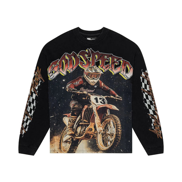 Godspeed 'Full Throttle' L/S Black Tee
