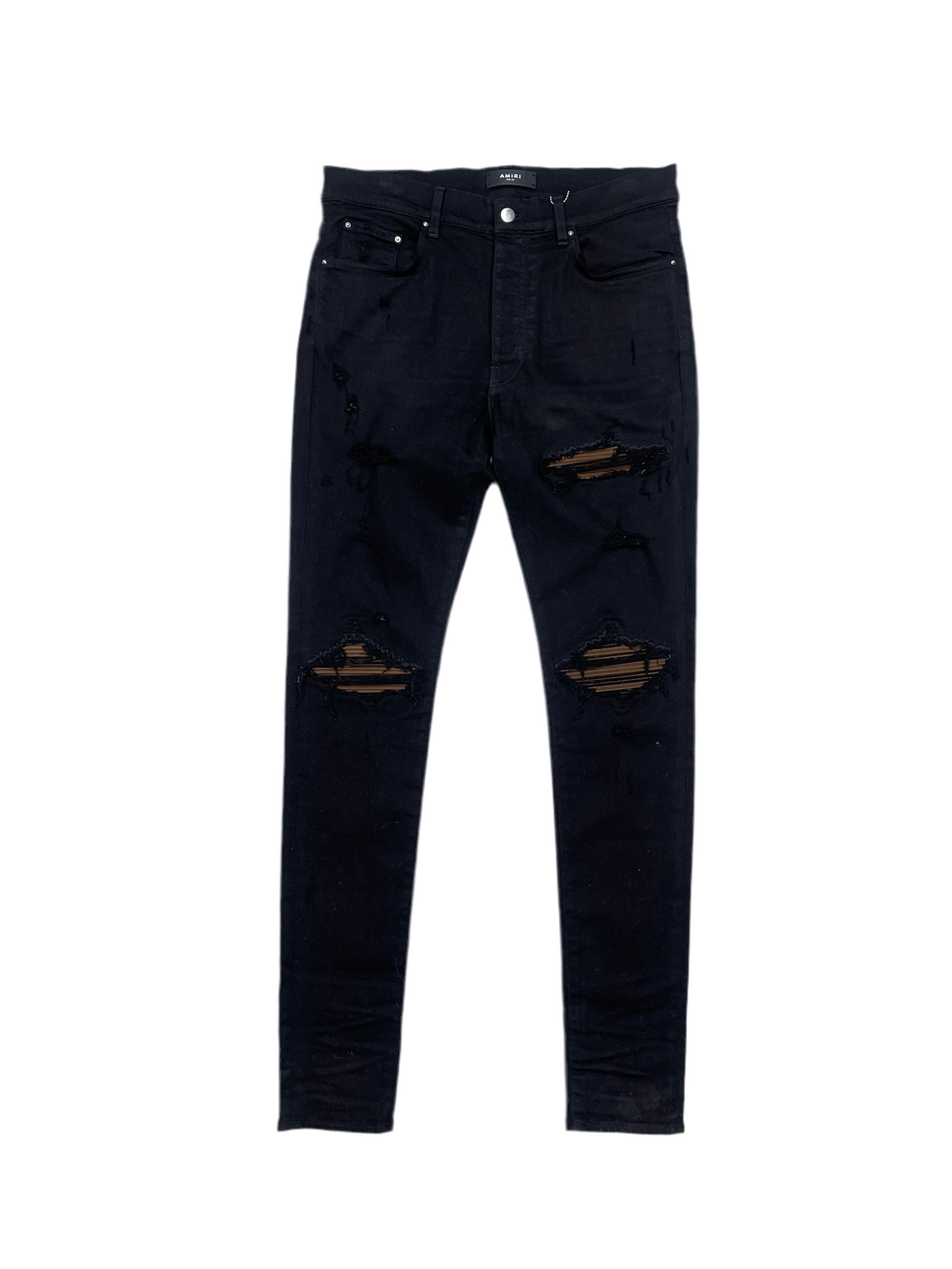 Amiri MX1 Brown Ultra Suede Jeans black